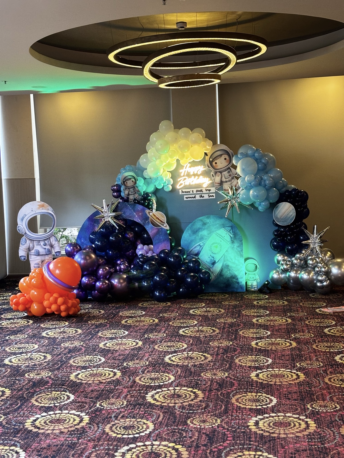 Astronaut galaxy event backdrop